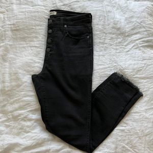 Madewell High Rise Skinny Jeans Black Super Stretchy